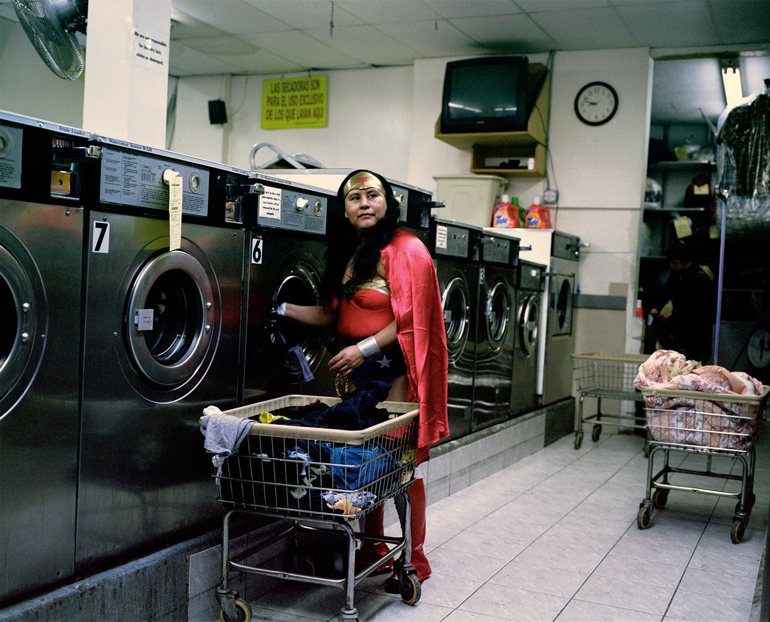 Wonder woman is  Maria Luisa Romero from the State of Puebla works in a Laundromat in Brooklyn New York she sends 150 dollars a week